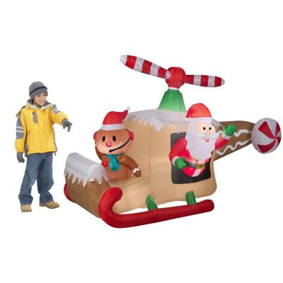 Santas 2015 Animated Helicopter Inflatable